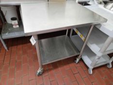 Stainless Steel Table on Wheels