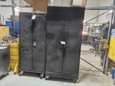 (2) Metal Storage Cabinets on Casters
