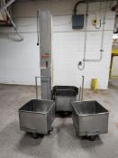 A-One CDR-600-82-S Tote Dumper With 3 Totes
