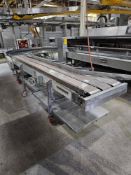 3 Belt Mat Top Conveyor on Casters Stainless Steel