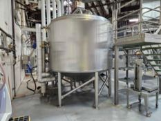 Feldmeier 1,500 Gallon Jacketed Conical Bottom SS Mixing Tank