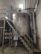 Walker 6000 Gallon Stainless Steel Conical bottom Mixing Tank