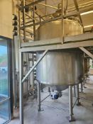 Walker 1,300 Gallon Jacketed Conical Bottom Stainless Steel Tank