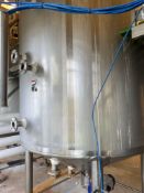 Walker 1,300 Gallon Jacketed Conical Bottom Stainless Steel Tank