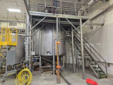 Walker 6000 Gallon Stainless Steel Conical Bottom Processing Tank