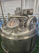 Walker 1,300 Gallon Jacketed Conical Bottom Stainless Steel Tank