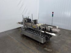 Hamrick 300-E Stainless Steel 3 Lane Drop Packer W/ Pneumatic Bottle Agitator