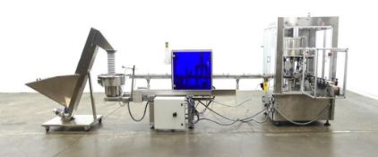 Rejves Four Station Snap Capper with Elevating Conveyor and Unscrambler