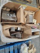 pallet of enclosures with miscellaneous items
