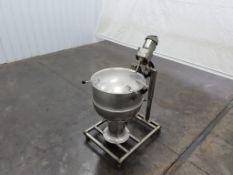 Groen PT 40 Stainless Steel 40 Gallon Hot Water Jacketed Kettle W/ Propeller Agitation