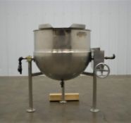 Groen D-60 60 Gallon Half Jacketed Stainless Steam Kettle
