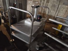 Stainless Steel Cart with W.S. Tyler Rx-29 8 Inch Sieve Shaker