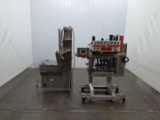 PackWest 200 8 Spindle Inline Capper With Waterfall Cap Elevator And Sorter