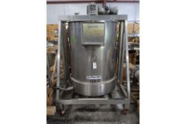 125 Gallon Stainless Steel Mix Tank Bottom Jacketed With Paddle Mixer Agitation