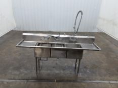 2 Basin Stainless Steel Industrial Sink