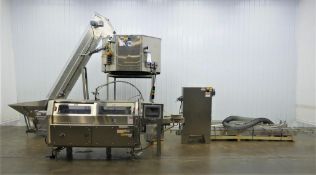 Del ASRL-CC Inline Overcapper with Cleated Inclined Hopper, Bowl Hopper, and Air Conveyor