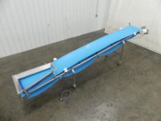Stainless Steel Incline Belt Conveyor 17'L x 24