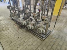 Skid of Five (5) Motors and Pumps Mounted on Frame