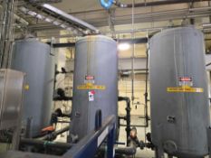 Complete Water Softener System 3 Tanks Fiberglass