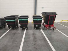 lot of 4 plastic carts