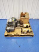 Pallet of Motors including Baldor, US Motors, and Marathon