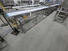 Mat top conveyor on wheels