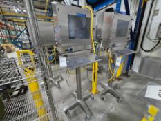 Stainless Steel Computer Stand on Wheels