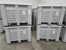 Lot of 6 Plastic Crates with Lid