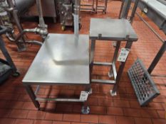 (2) Stainless Steel Prep Tables