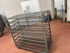 Lot of 12 Freezer Rolling Racks