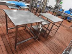 (3) Stainless Steel Prep Tables