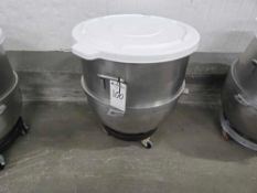 Hobart Mixing Bowl on wheels with lid