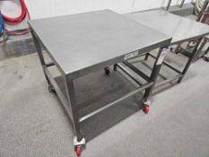 Stainless Steel Prep Table on casters