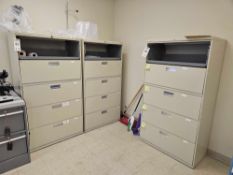 Lot Of (3) Metal 5 Drawer Cabinets