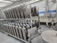 Cheese Molds On Rolling Rack