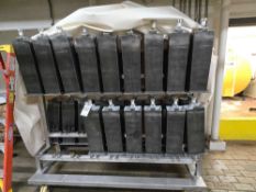 Cheese Molds On Rolling Rack