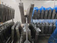 Cheese Molds On Rolling Rack