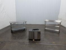 Lot Of Stainless Steel Table And Ice Maker