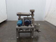 Positive Displacement Blower with Motor And Silencer On Stand