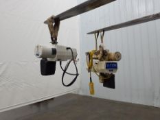 (1) 1 Ton And (1) 2 Ton Hoist With Handheld Controls