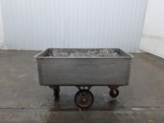 Stainless Steel Industrial Meat Trolly on Casters
