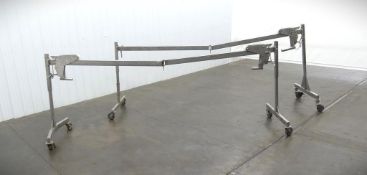 Lot of Two Stainless Steel Frames with Casters