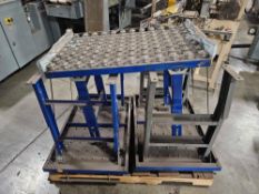 Lot Of (3) Roller Ball Conveyor Sections