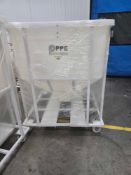 Plastic Processing Hopper on Wheels with Lid