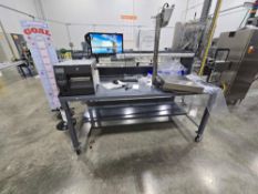 Metal Work Desk on Wheels