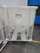 Plastic Processing Hopper on Wheels with Lid
