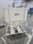 Plastic Processing Hopper on Wheels with Lid