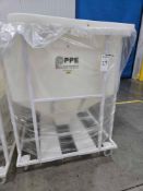 Plastic Processing Hopper on Wheels with Lid