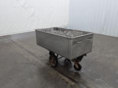 Stainless Steel Industrial Meat Trolly on Casters