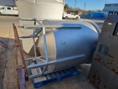400 Gallon Stainless Steel Conical Bottom Single Wall Tank